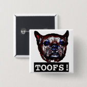 Toofs Vierkante Button 5,1 Cm (Voorkant /achterkant)