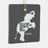 Took Home White Elephant Funny Keramisch Ornament (Rechts)