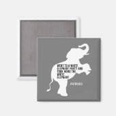 Took Home White Elephant Funny Magneet (Voorkant / Achterkant)