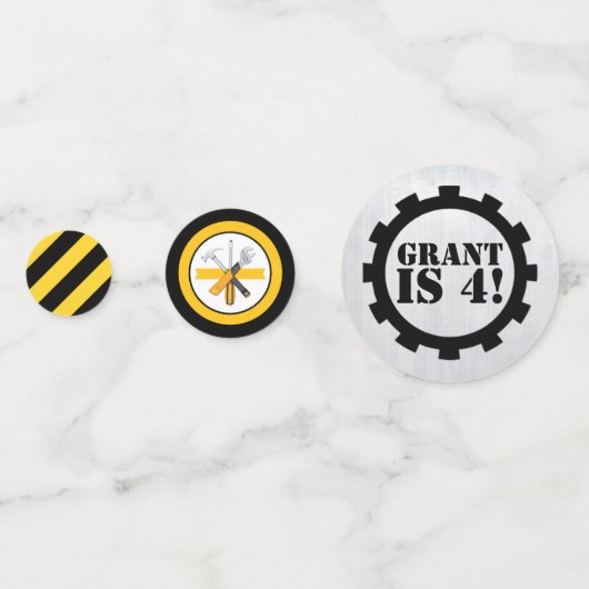 Tool and Construction Theme Party Confetti (Achterkanten)