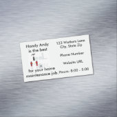 Tool Man Handyman Visitekaartje Magnets Magnetisch Visitekaartje (Voorbeeld)