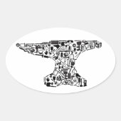 Tool-O-Rama Anvil Ovale Sticker (Voorkant)