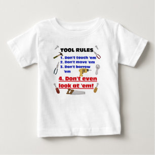 Tool Rules Humorous Wood Shop Boys Garage