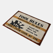 Tool Rules Mat,  Funny Cool Doormat Deurmat (Schuin)