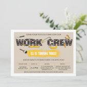 Tool Time Handyman Verjaardag Uitnodiging (Staand voorkant)