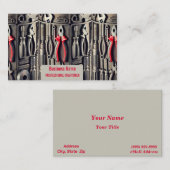 Tool visitekaartje - met rode tang (Voorkant / Achterkant)