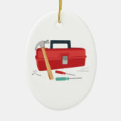 Toolbox en tools keramisch ornament (Voorkant)