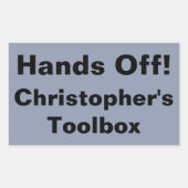 Toolbox grijs rechthoekige sticker (Voorkant)