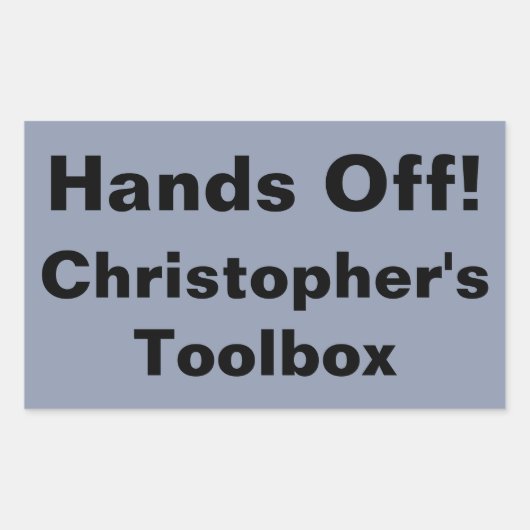 Toolbox grijs rechthoekige sticker (Voorkant)