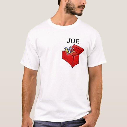 TOOLBOX "JOE" DE SJABLOON VAN HET HANDYMAN SHIRT (Voorkant)