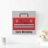 Toolbox "Papa's Workshop" Vierkante Klok (Huis)