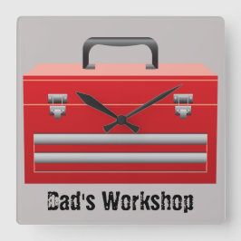 Toolbox "Papa's Workshop" Vierkante Klok