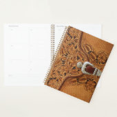 Tooled lederen textieplanner planner (Display)