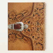 Tooled lederen textieplanner planner (Achterkant)