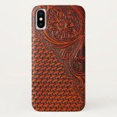 Tooled lederen textuur iPhone draagtas Case-Mate iPhone Case (Achterkant)