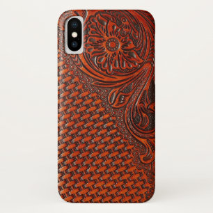 Tooled lederen textuur iPhone draagtas Case-Mate iPhone Case