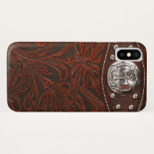 Tooled lederen textuur iPhone draagtas Case-Mate iPhone Case (Achterkant (horizontaal))