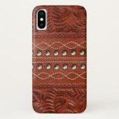 Tooled lederen textuur iPhone draagtas Case-Mate iPhone Case (Achterkant)