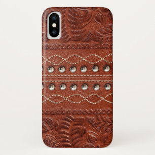 Tooled lederen textuur iPhone draagtas Case-Mate iPhone Case