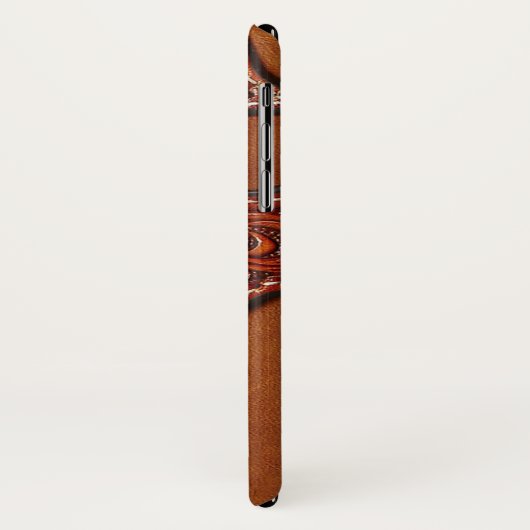 Tooled lederen textuur iPhone draagtas Case-Mate iPhone Case (Achterkant/links)