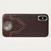 Tooled lederen textuur iPhone draagtas Case-Mate iPhone Case (Achterkant (horizontaal))