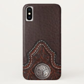 Tooled lederen textuur iPhone draagtas Case-Mate iPhone Case (Achterkant)