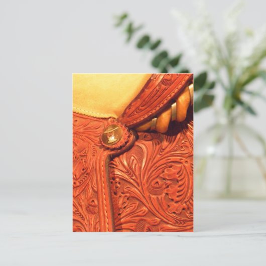 Tooled Western leder Briefkaart (Staand voorkant)