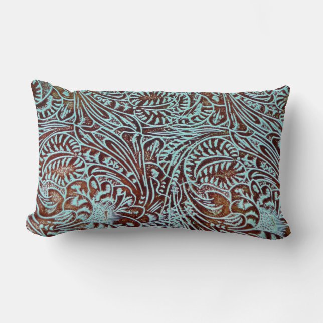 Toolin Blauwgroen (Bruin Rug) Kussen (Voorkant)