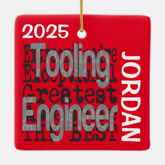 Tooling Engineer Extraordinaire CUSTOM Keramisch Ornament (Achterkant)