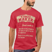 Toolmaker Dictionary Term Sarcastic T-shirt (Voorkant)