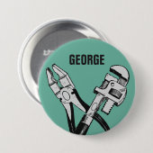 TOOLS aangepaste monogram- en kleurknoppen Ronde Button 7,6 Cm (Voorkant /achterkant)