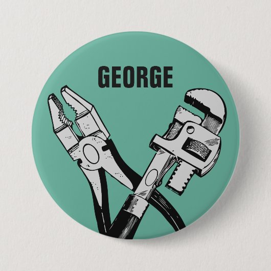 TOOLS aangepaste monogram- en kleurknoppen Ronde Button 7,6 Cm (Voorkant)