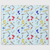 Tools Collage Boy's Birthday Cadeaupapier (Vlak)