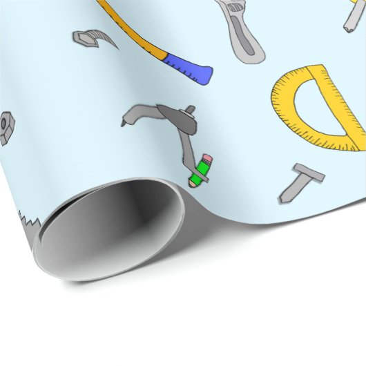 Tools Collage Boy's Birthday Cadeaupapier (Rol Hoek)