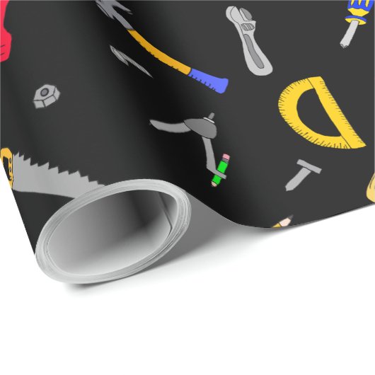 Tools Collage Boy's Birthday Cadeaupapier (Rol Hoek)