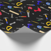 Tools Collage Boy's Birthday Cadeaupapier (Hoek)