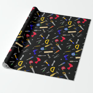 Tools Collage Boy's Birthday Cadeaupapier