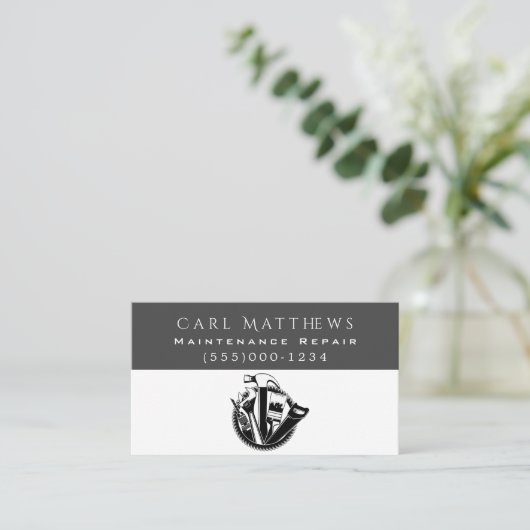 Tools Design Handyman Maintenance Service Visitekaartje (Staand voorkant)