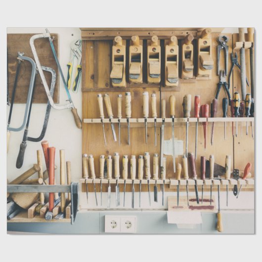 Tools DIY enthusiast Pap Fathers Day Cadeaupapier (Vlak)