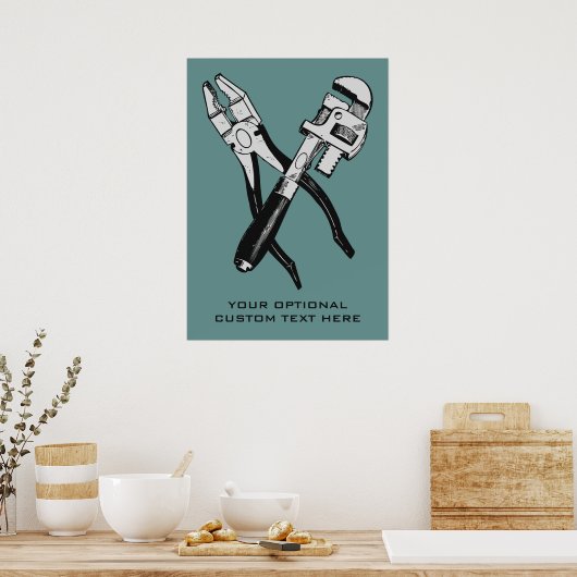 TOOLS douanekleur en tekst poster (Keuken)