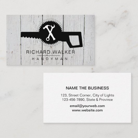 Tools Handyman Mechanic Auto Carpenter Industry Visitekaartje (Voorkant / Achterkant)