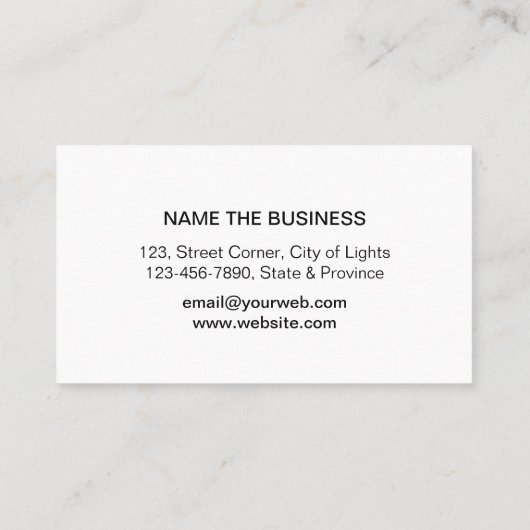 Tools Handyman Mechanic Auto Carpenter Industry Visitekaartje (Achterkant)