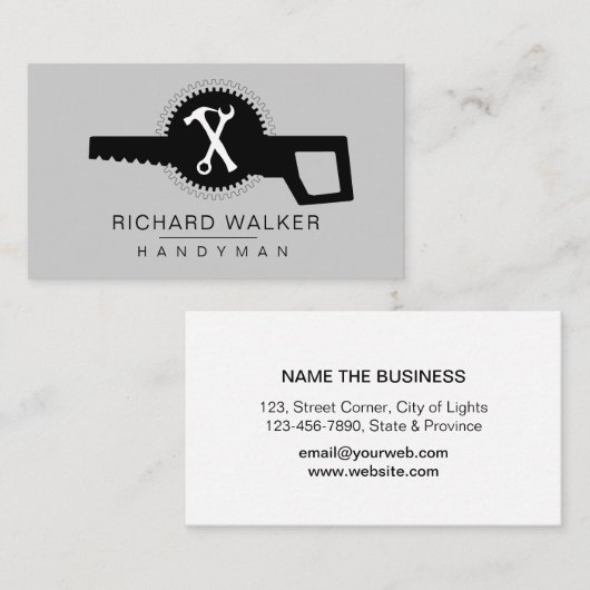 Tools Handyman Mechanic Auto Carpenter Industry Visitekaartje (Voorkant / Achterkant)
