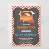 Tools jongen verjaardag Uitnodiging (Voorkant)