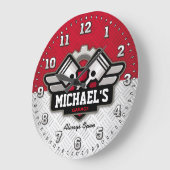 Tools Man Cave Personalizable Grote Klok (Hoek)