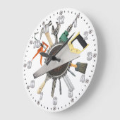 Tools Man Cave Wall Clock Grote Klok (Hoek)
