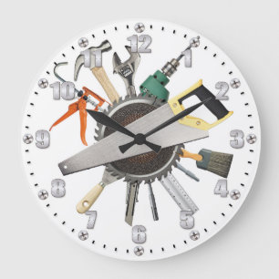 Tools Man Cave Wall Clock Grote Klok