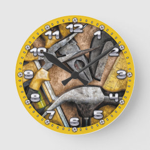 Tools Man Cave Wall Clock Ronde Klok