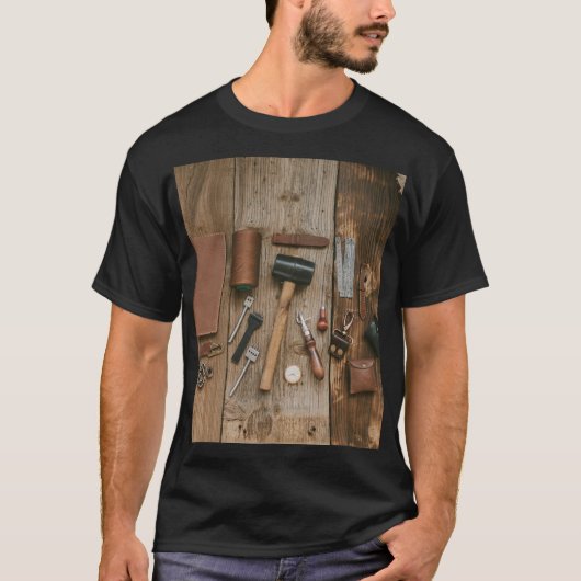Tools Picture Design – Crafted for the Makers T-shirt (Voorkant)