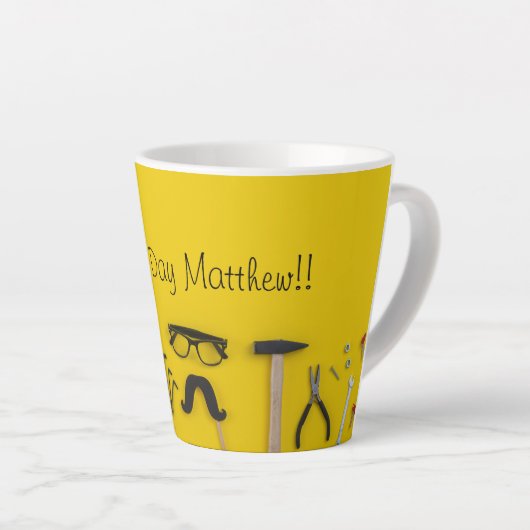 Tools, Screws, and a Good Coffee Latte Mok (Rechterhoek)